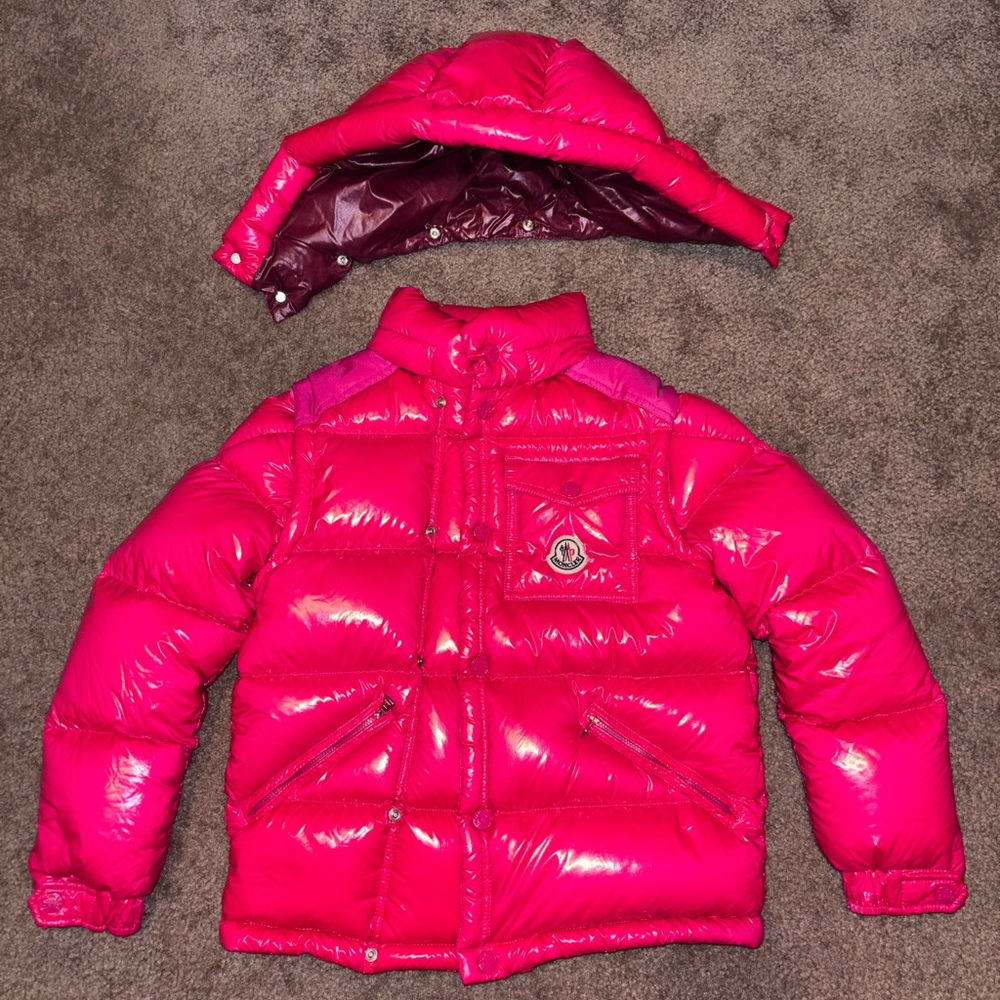 Moncler Vibrant Pink Kids Puffer Jacket